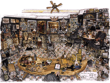 ARTIST IN HER LIVINGROOM